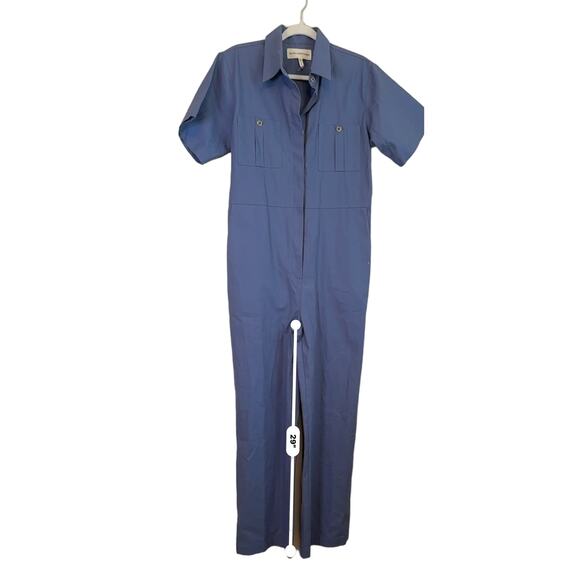 MARA HOFFMAN Kailyn Recycled Cotton Utility Jumpsuit - Blue size small - Picture 9 of 15